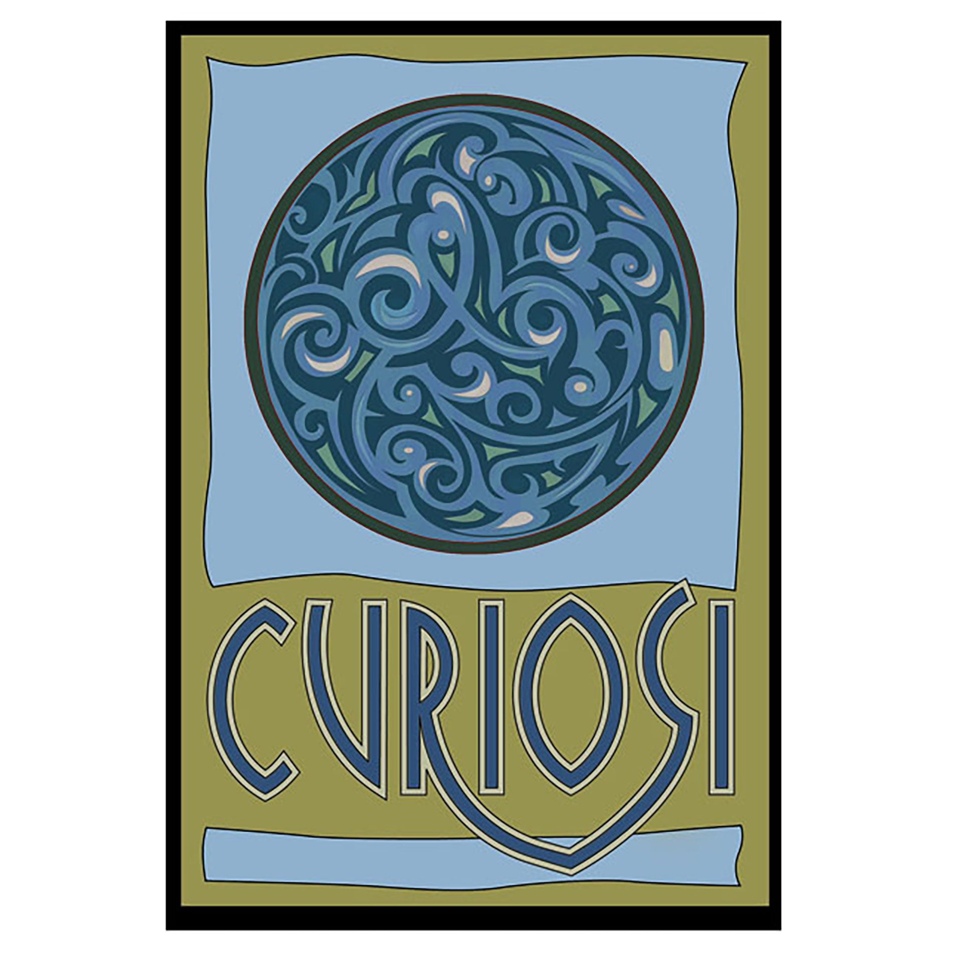 Detailansicht des Curiosi Puzzles Wind mit kunstvollem Motiv und besonderen Puzzleteilen.