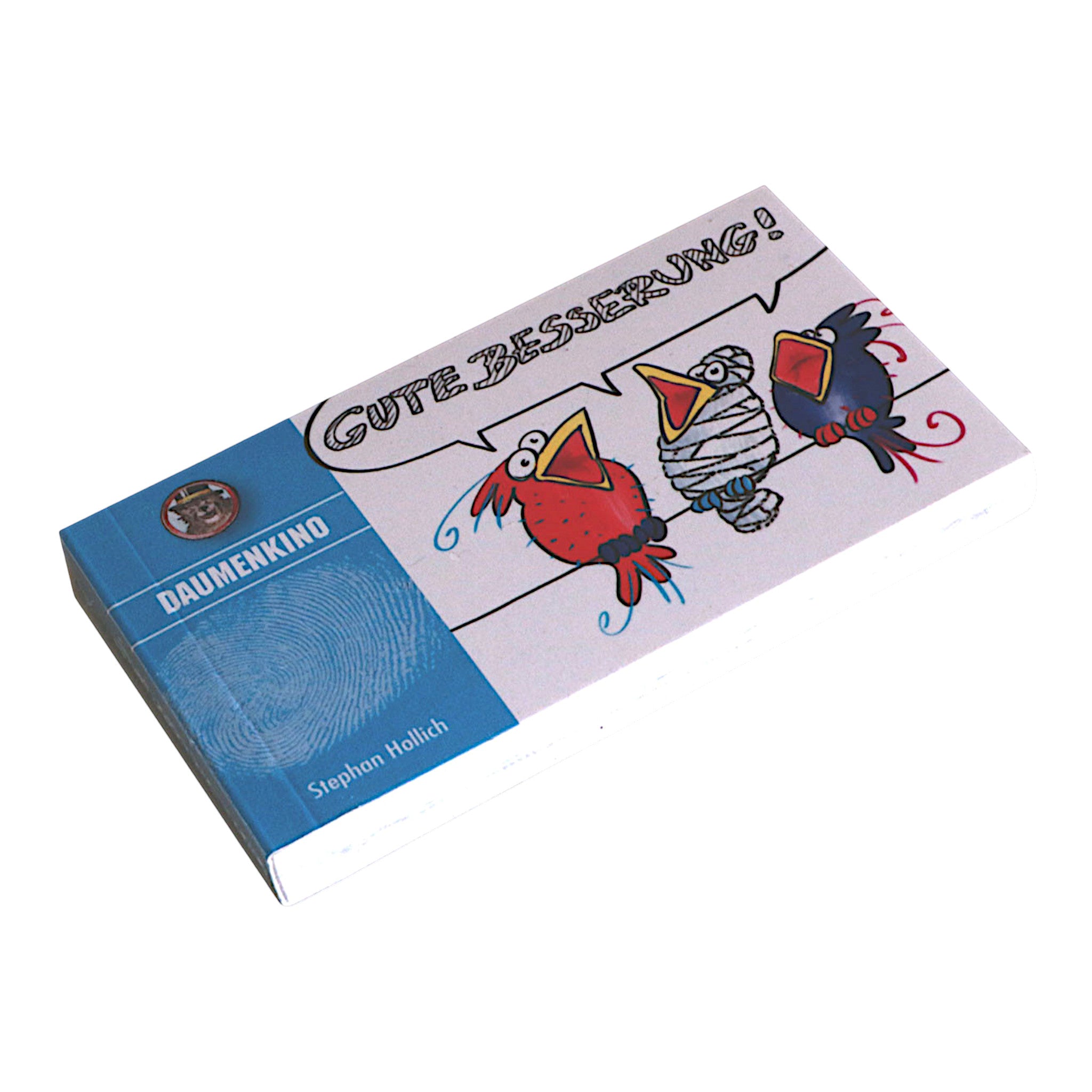 Titelbild des Daumenkinos „Gute Besserung“ von Curiosi als kreative Genesungskarte.