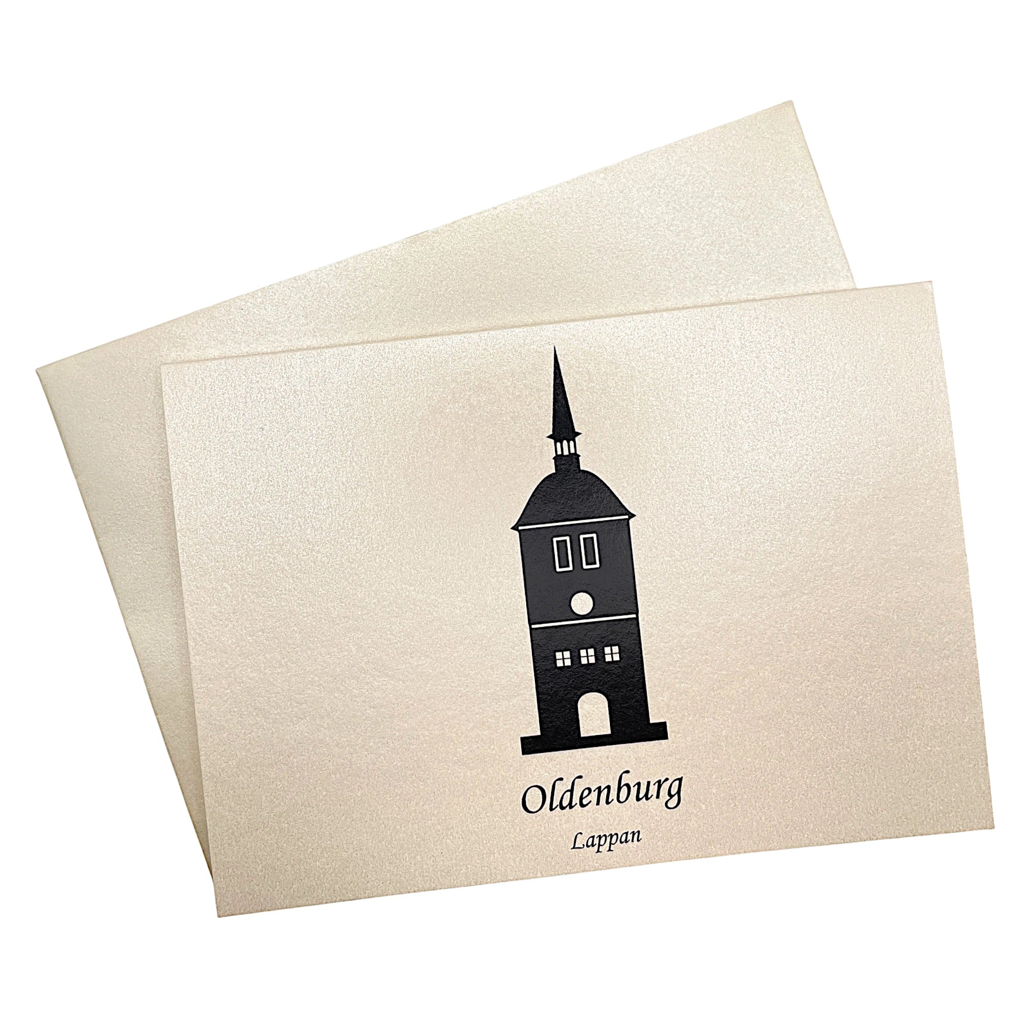 Klappkarte mit dem Motiv Lappan aus Oldenburg