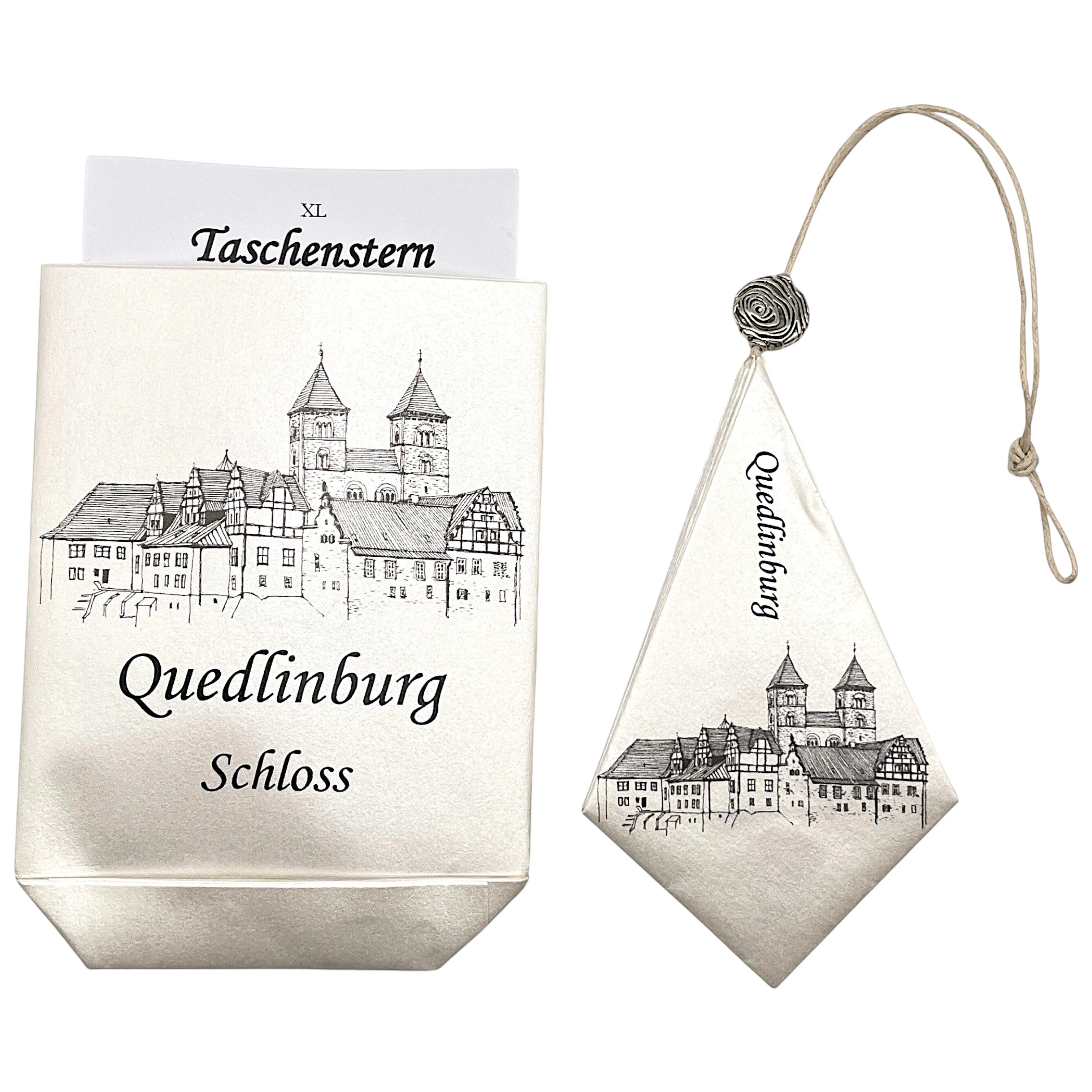 Papierstern mit Motiv Quedlinburg