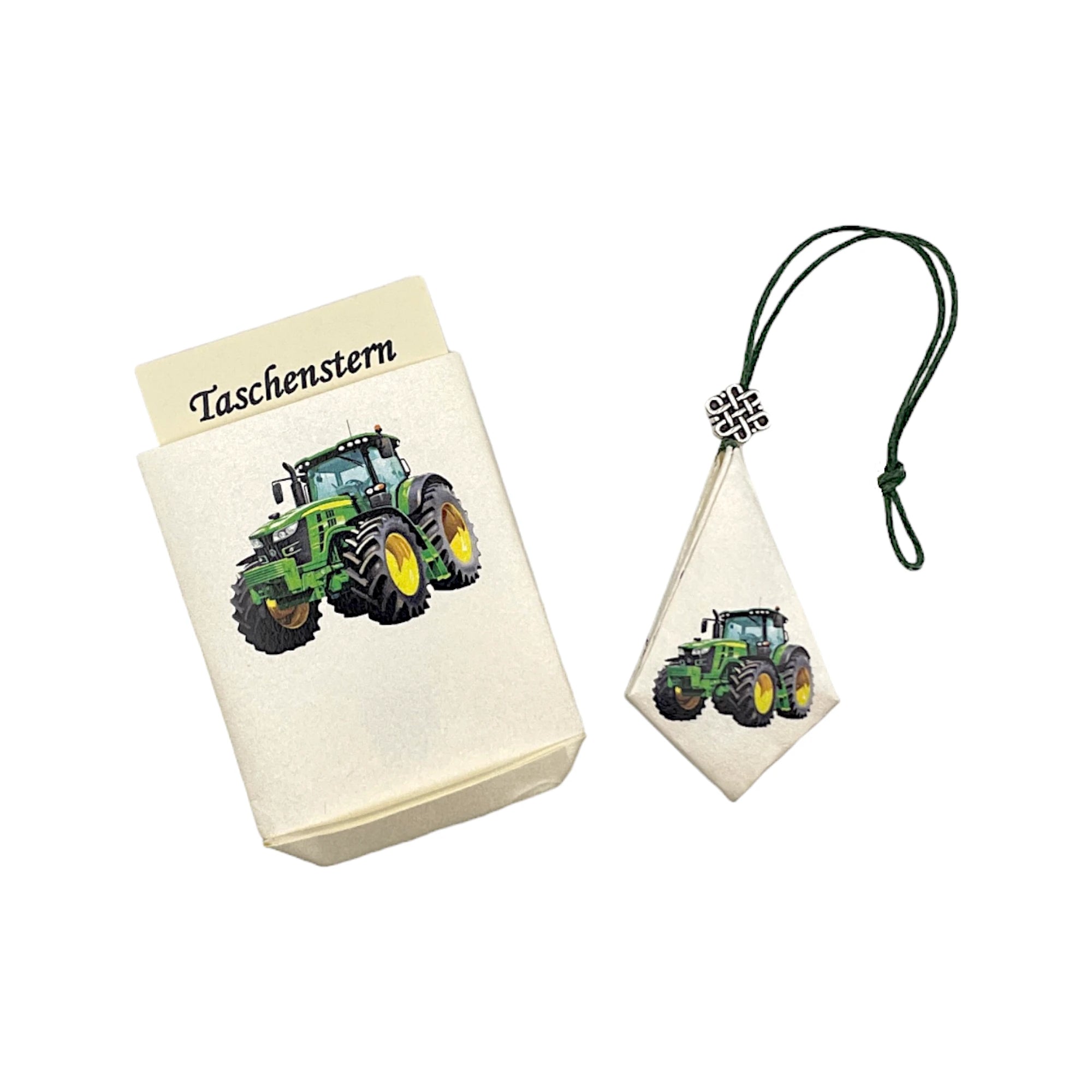 Taschenstern-Papierstern mit Traktor