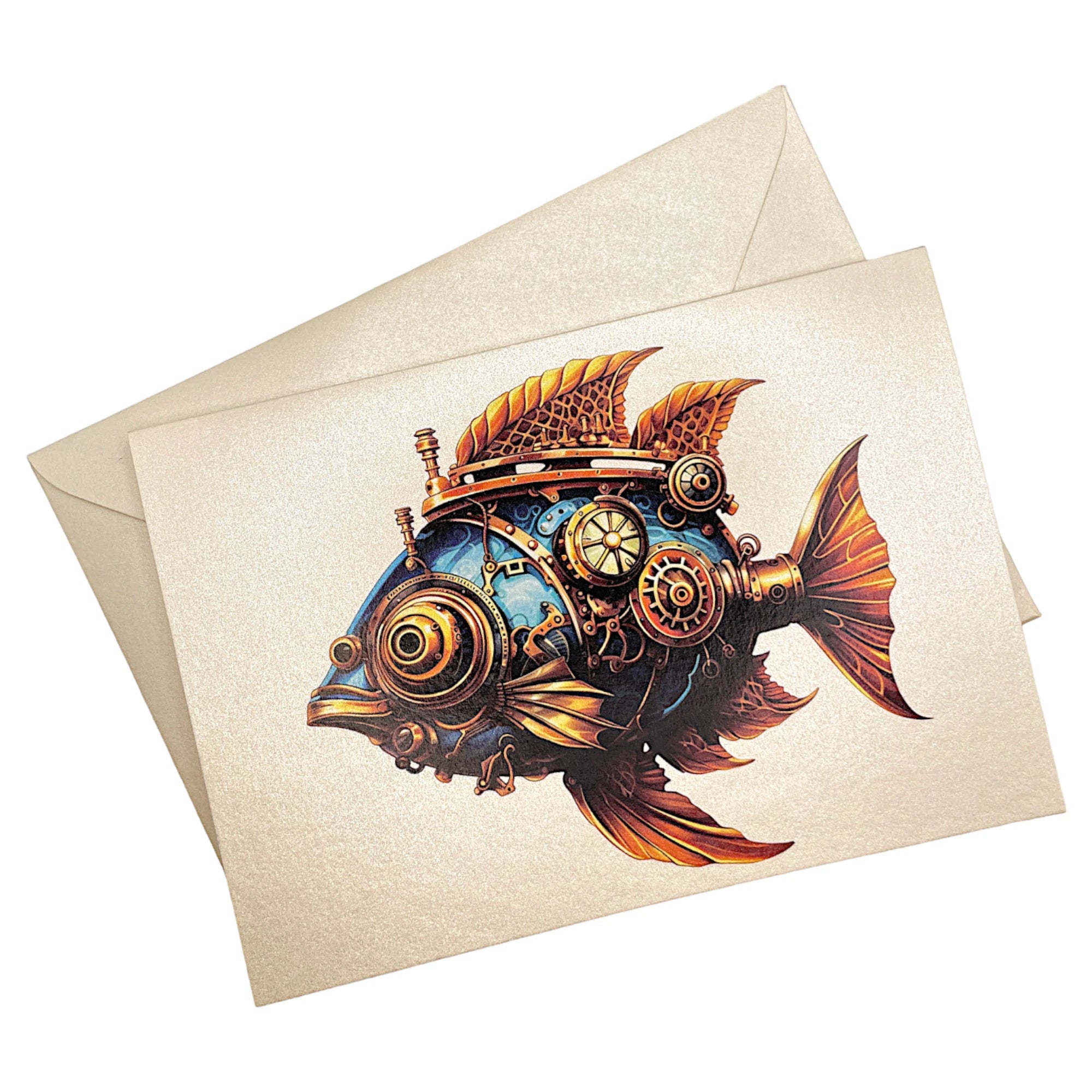 karte-steampunk-fisch-tuerkis-holztisch