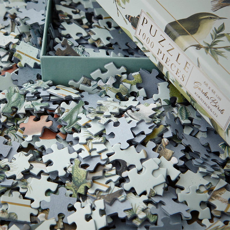 Naturpuzzle mit Gartenvögeln und 1000 präzise gefertigten Puzzleteilen