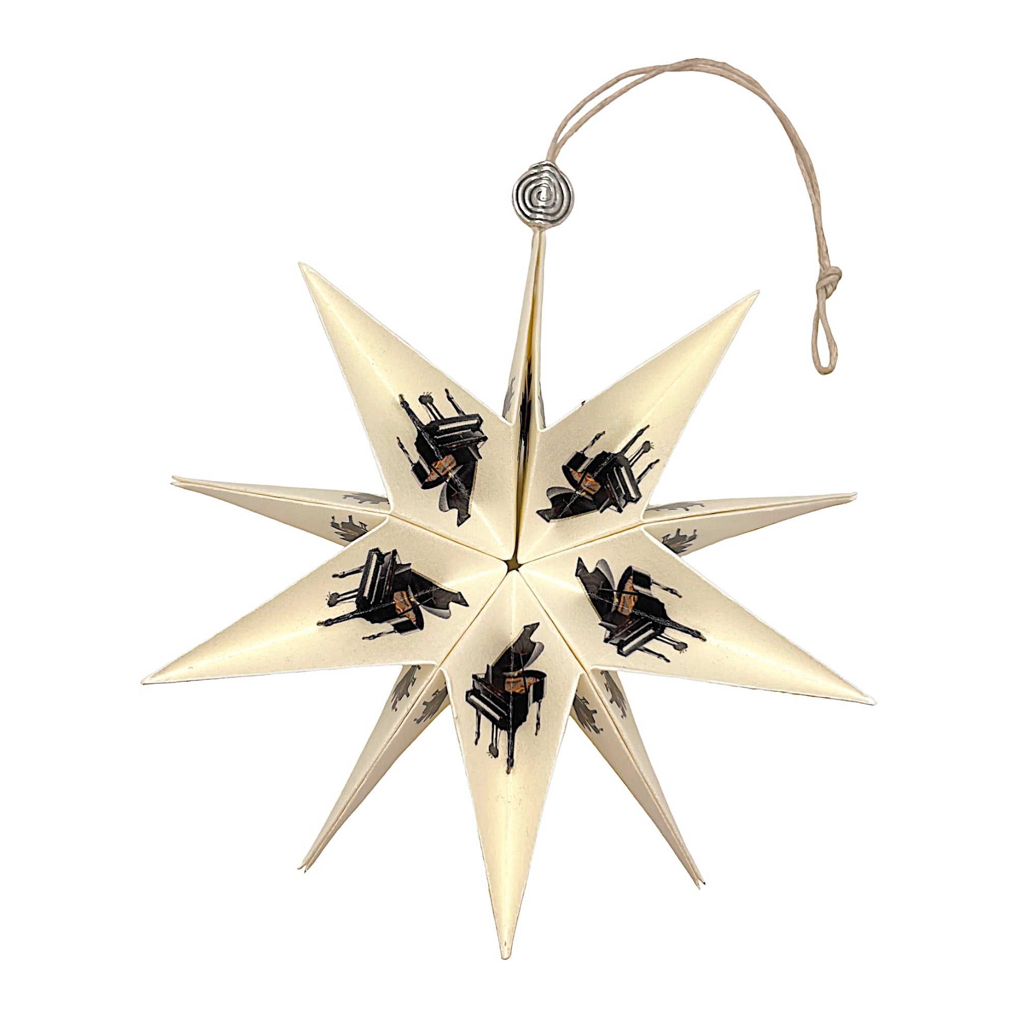 Papierstern mit Flügel-Motiv, kunstvoll gefaltet aus hochwertigem Papier
