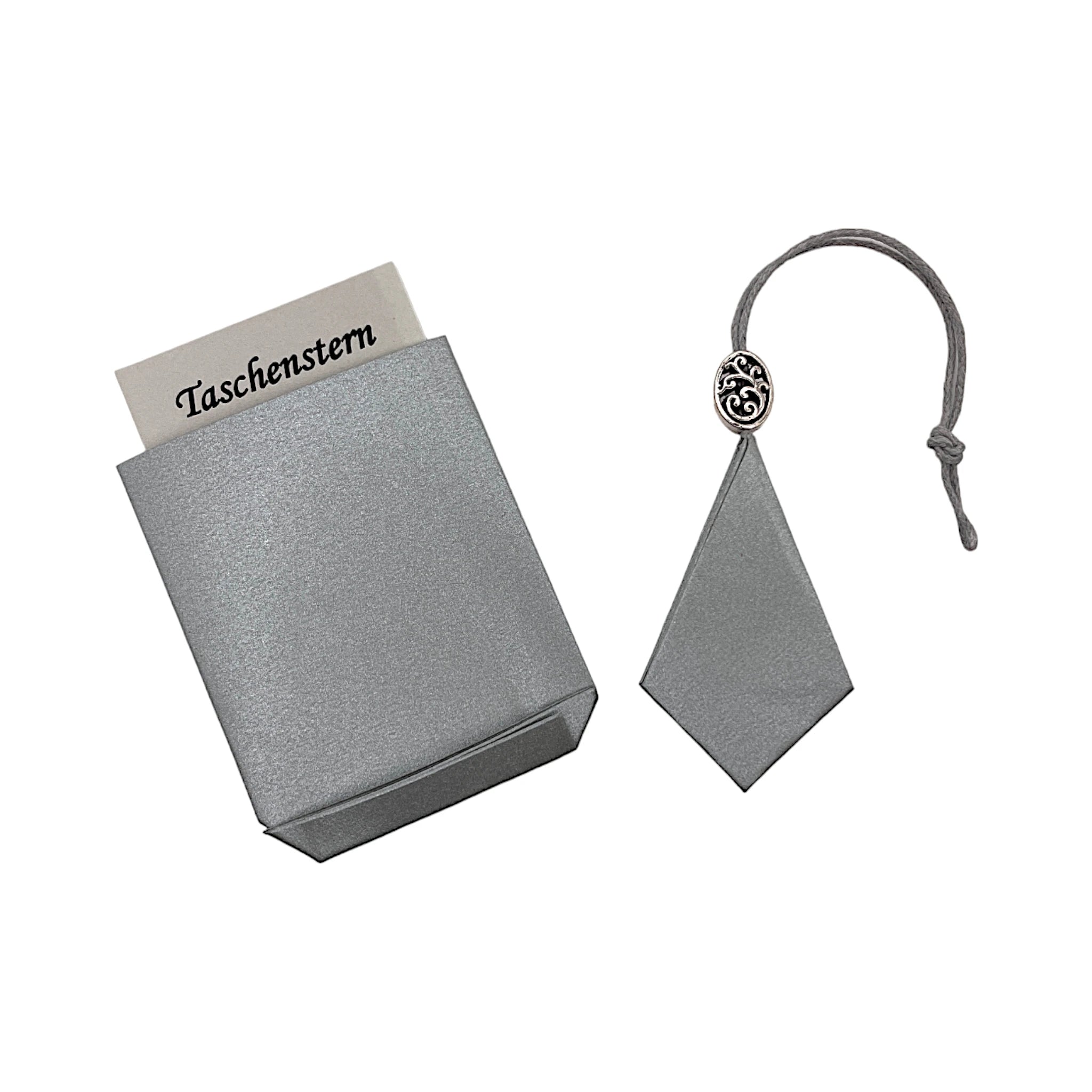 Taschenstern-Papierster als Etui in silber