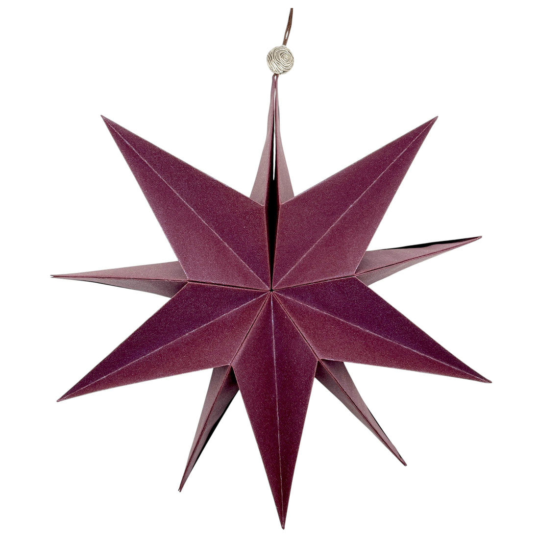 Großer Stern in bordeaux hängend