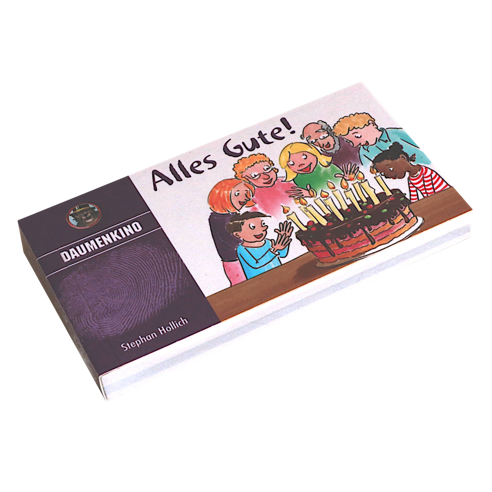 Titelbild des Daumenkinos „Alles Gute“ von Curiosi als originelle Geburtstagskarte.