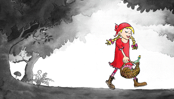Animiertes Daumenkino „Rotkäppchen“ von Curiosi nach dem klassischen Märchen.