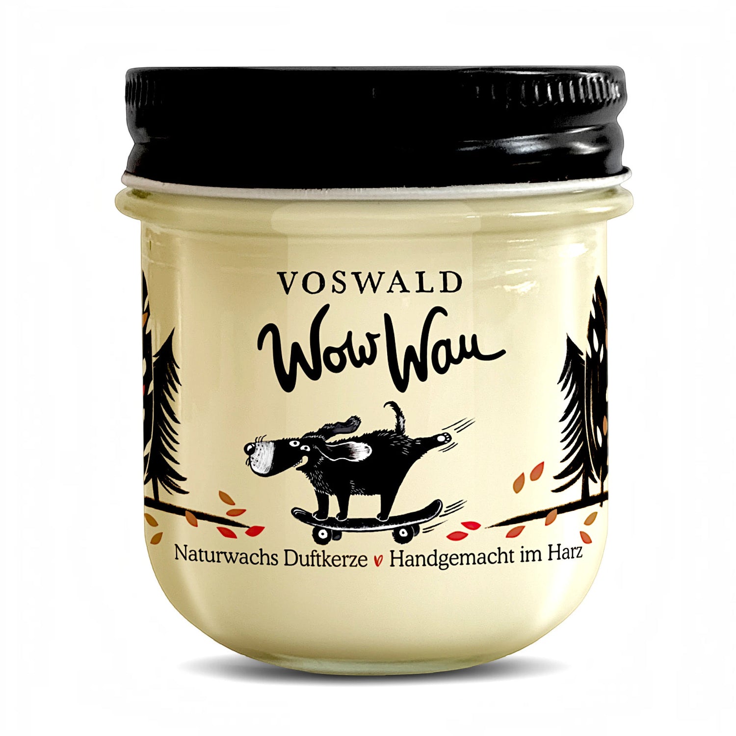 Kerze mit Naturwachs aus dem harz von Voswald, Handarbeit