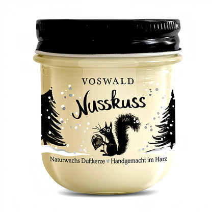 Handarbeit Voswald it Naturwachs aus dem Harz Kerze Nuss