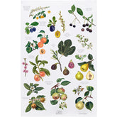 Geschirrtuch mit farbenfrohem Früchtemotiv aus Baumwolle für Küche und Landhausstil.