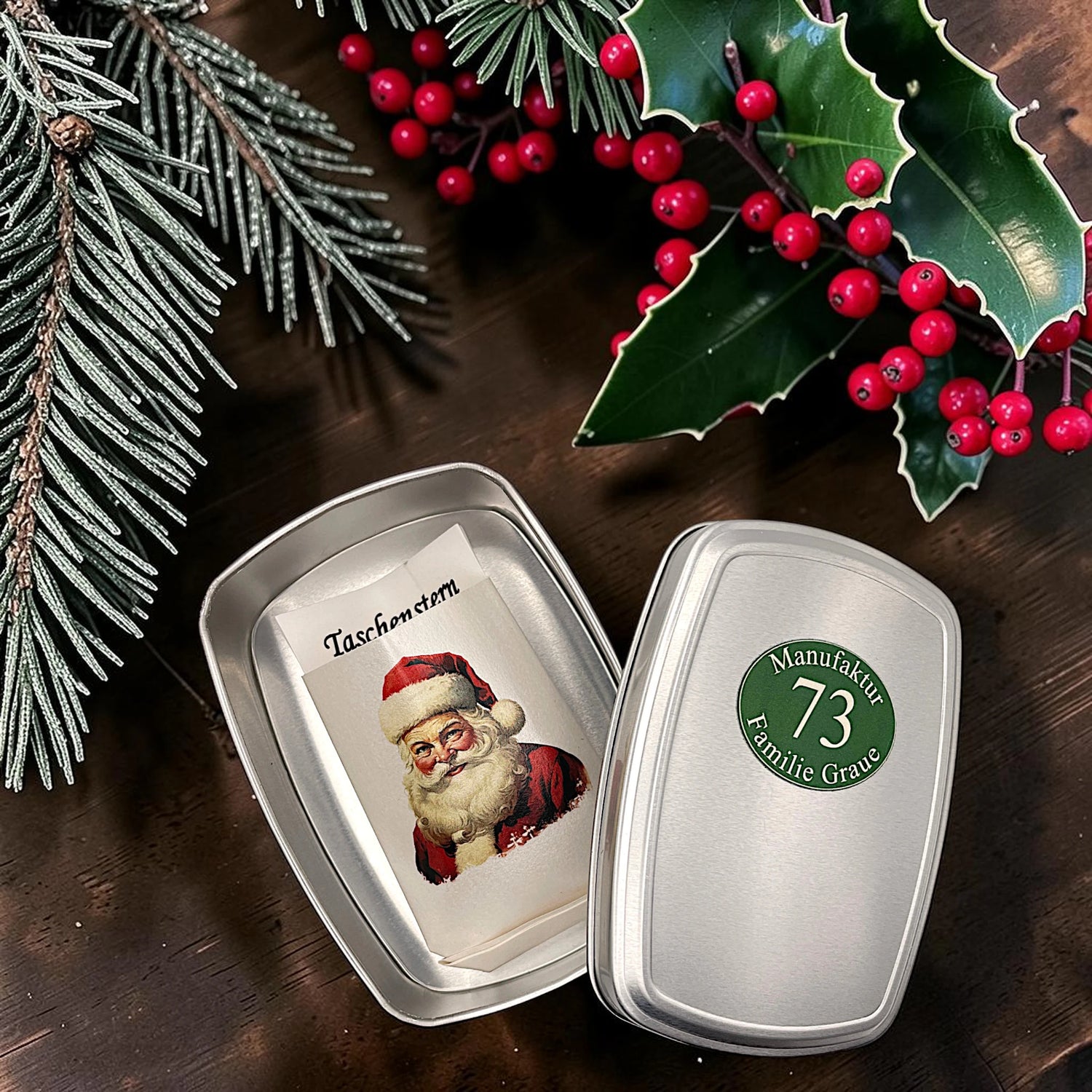 Caja con tapa metálica