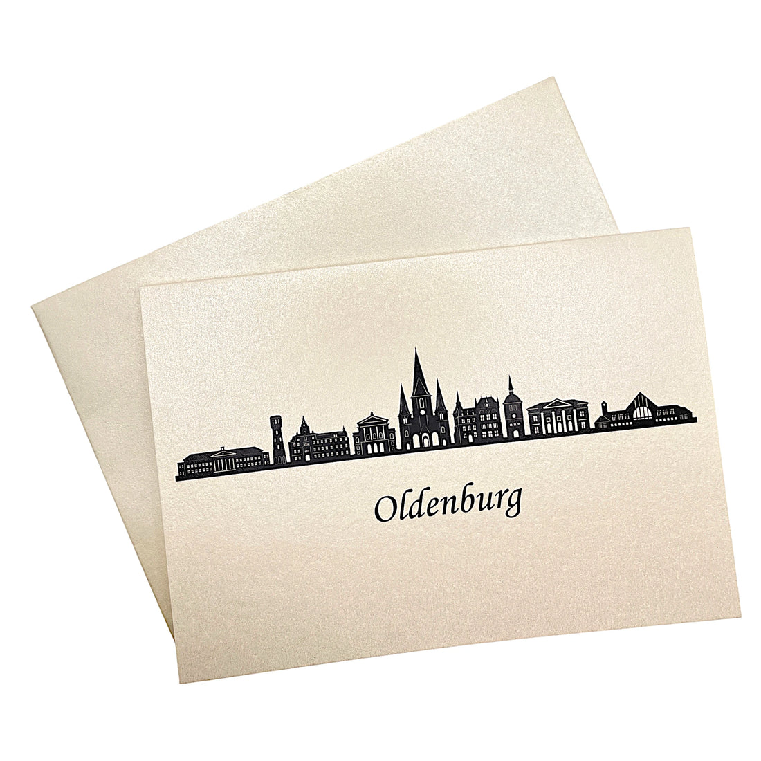 Klappkarte mit der Skyline Oldenburg