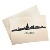 Klappkarte mit der Skyline Oldenburg