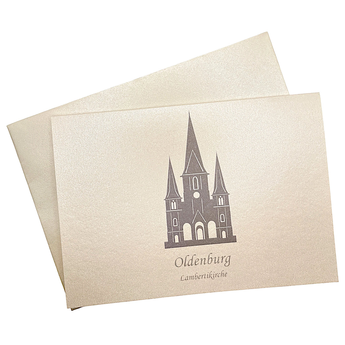 Karte mit Umschlag, Motive Lambertikirche aus Oldenburg