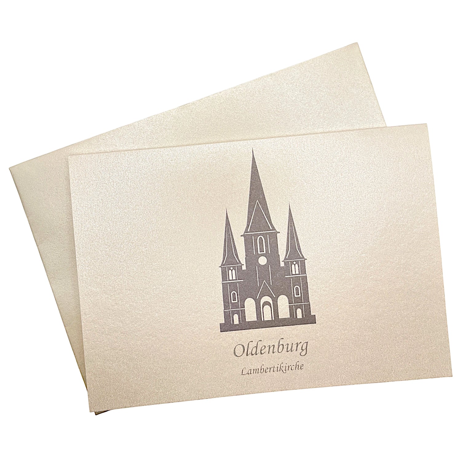 Karte mit Umschlag, Motive Lambertikirche aus Oldenburg