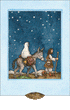 Lebende Karte „Krippe“ von Curiosi mit bewegtem Weihnachtsmotiv.