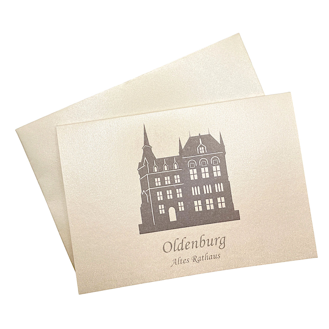 Klappkarte mit Umschlag und Druck Oldenburg Altes Rathaus