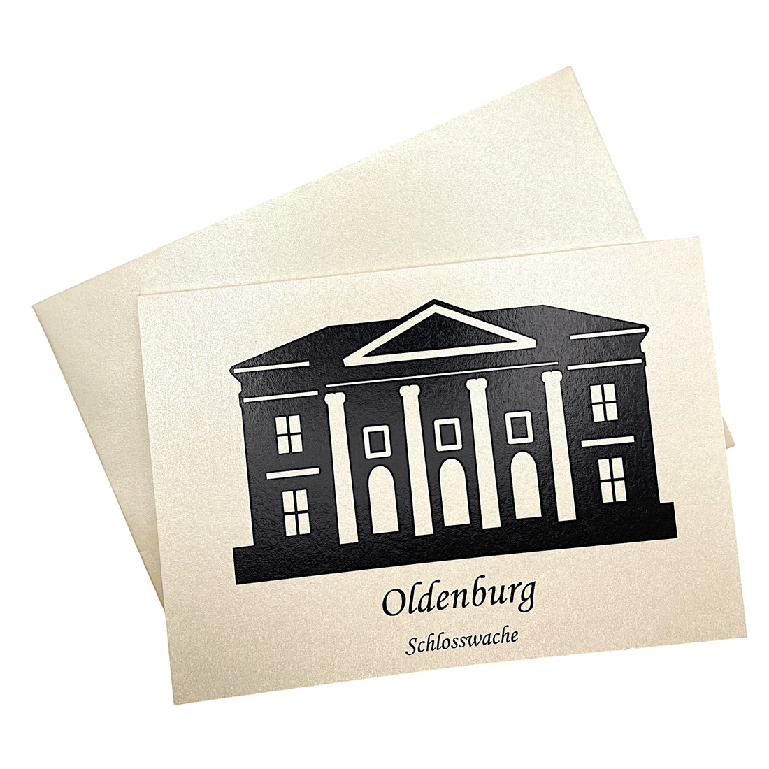 Hochwertige Klappkarte mit dem Druck Schlosswache Oldenburg