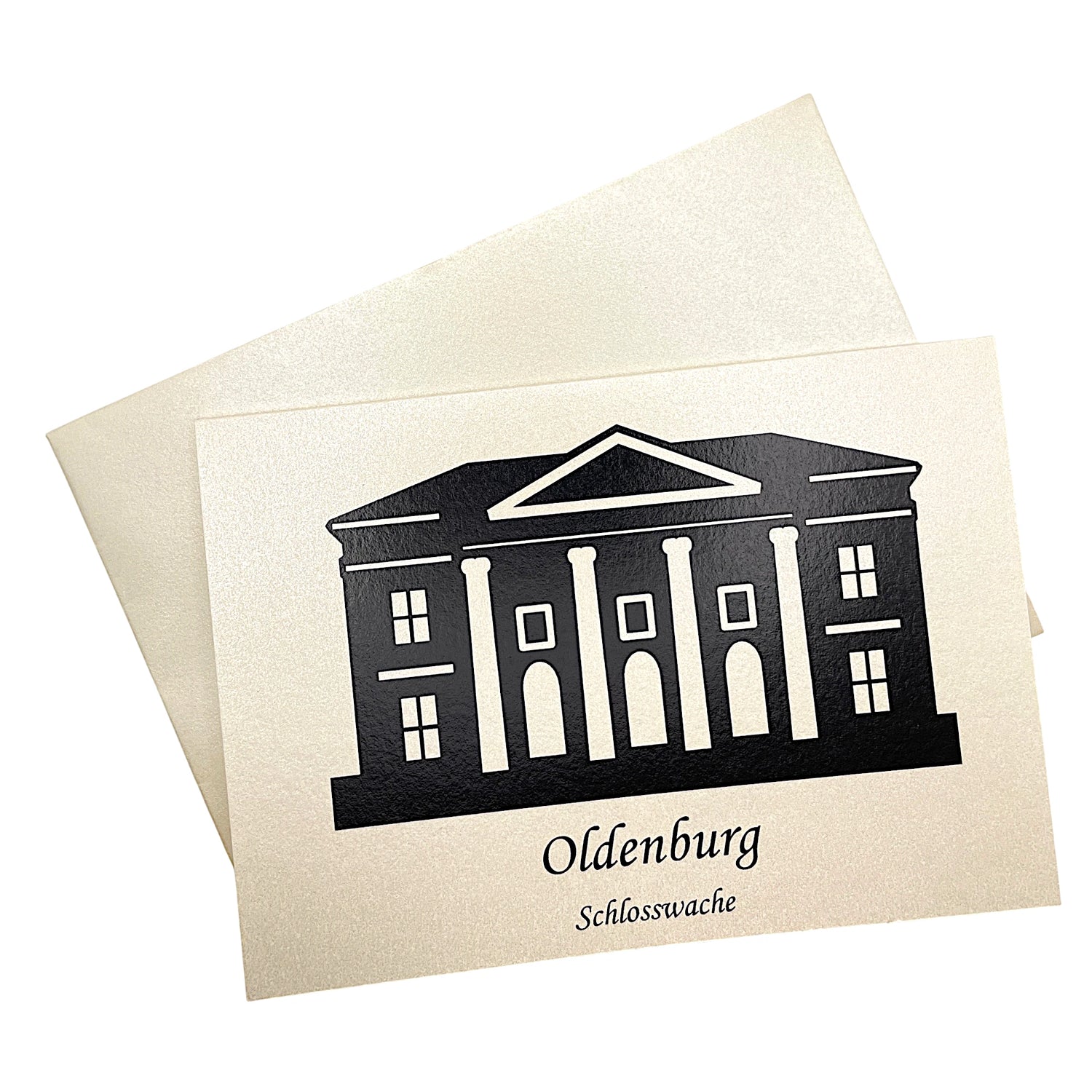 Hochwertige Klappkarte mit dem Druck Schlosswache Oldenburg