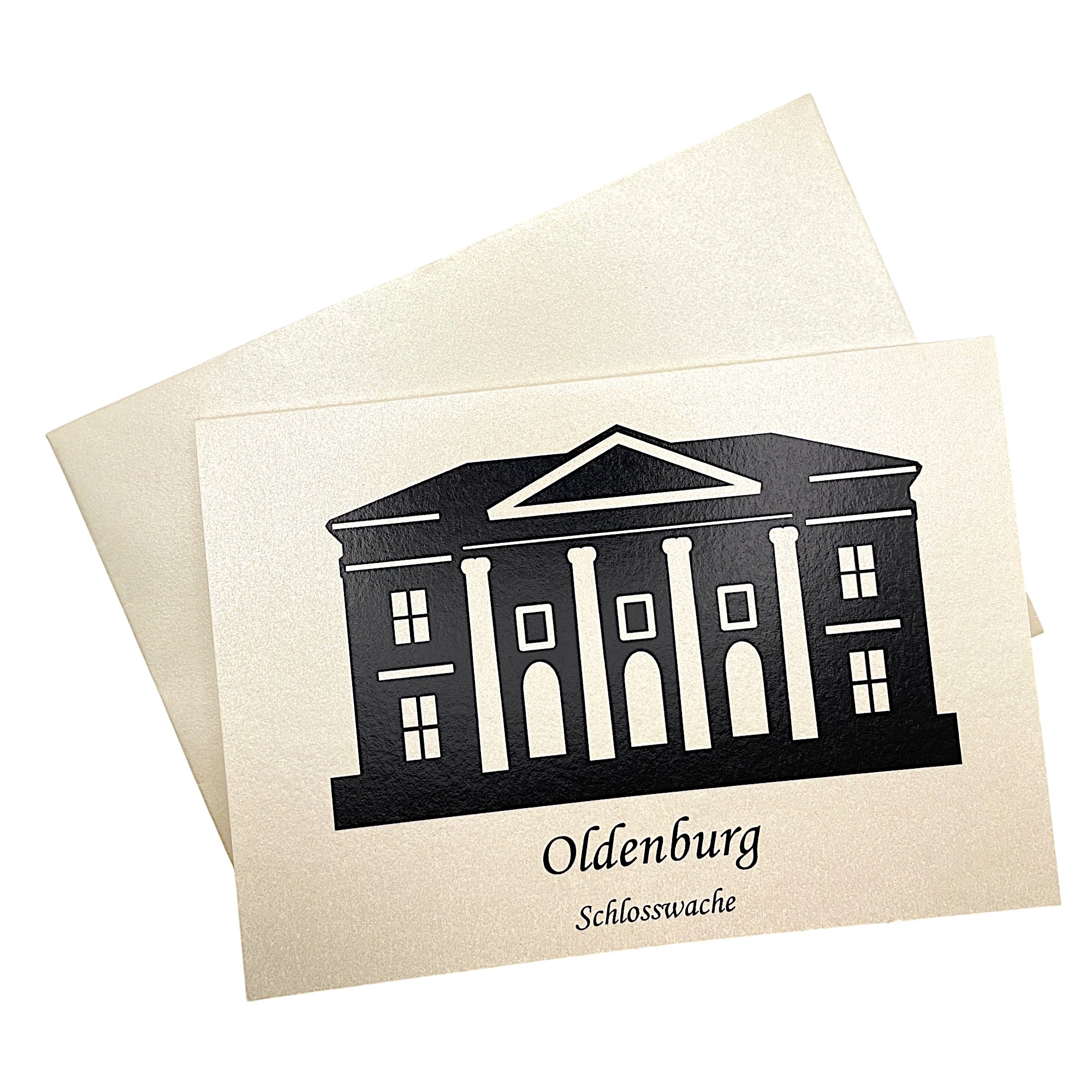 Hochwertige Klappkarte mit dem Druck Schlosswache Oldenburg