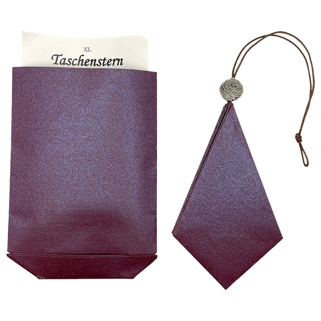 Papiertern in einem Etui in bordeaux