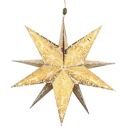 Faltstern-Taschenstern in gold, handarbeit
