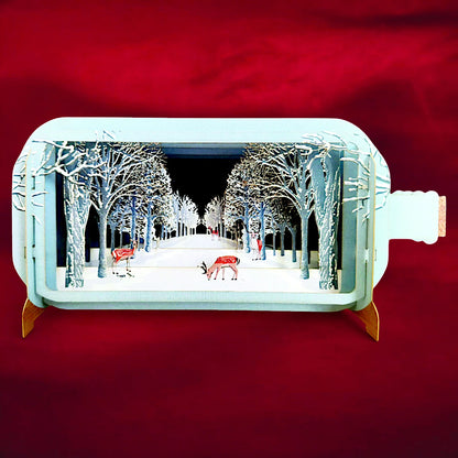 Pop-up-Karte Winter Wunderland mit filigranem 3D-Weihnachtsmotiv