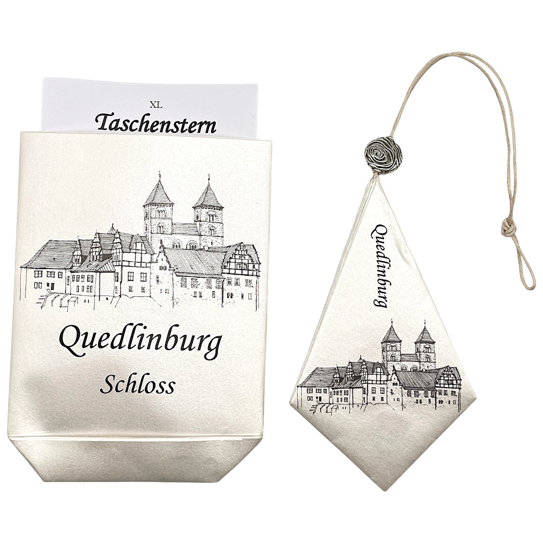 Papierstern mit Motiv Quedlinburg