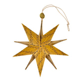 Papierstern mit Noten in gold, als Weihnachtsstern