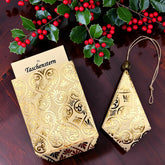 Taschenstern in gold als Papierstern und stern