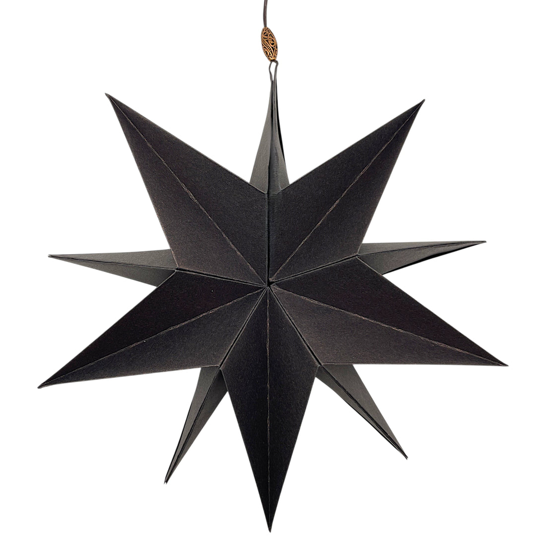 Stern in schwarz aus Papier mit Glanz und Glitter