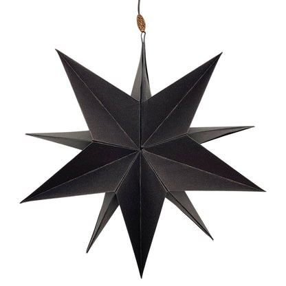 Stern in schwarz aus Papier mit Glanz und Glitter