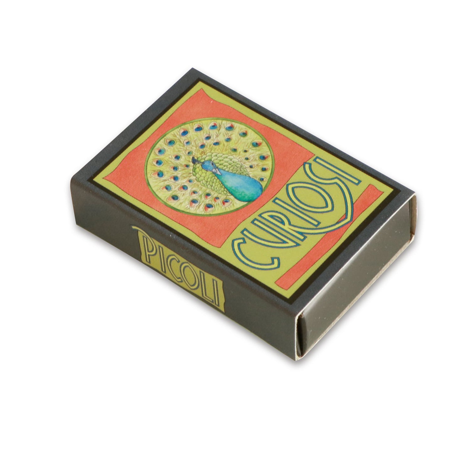 Curiosi Picoli Puzzle „V“ in halb geöffneter Puzzlebox mit kunstvollem Aquarellmotiv.