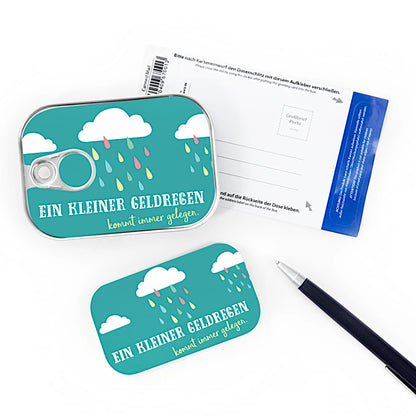 Dosenpost Geldregen mit Karte – originelle Geschenkidee für Geldgeschenke
