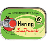 Dosenpost Hering in Tomatentunke im DDR-Retro-Design – originelle Geschenkidee
