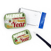 Dosenpost „Merry Christmas and a Happy New Year“ mit Karte – besondere Alternative zur Weihnachtspostkarte