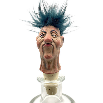 Dekoration für die Flasche als Korkenkopf und Flaschenkopf