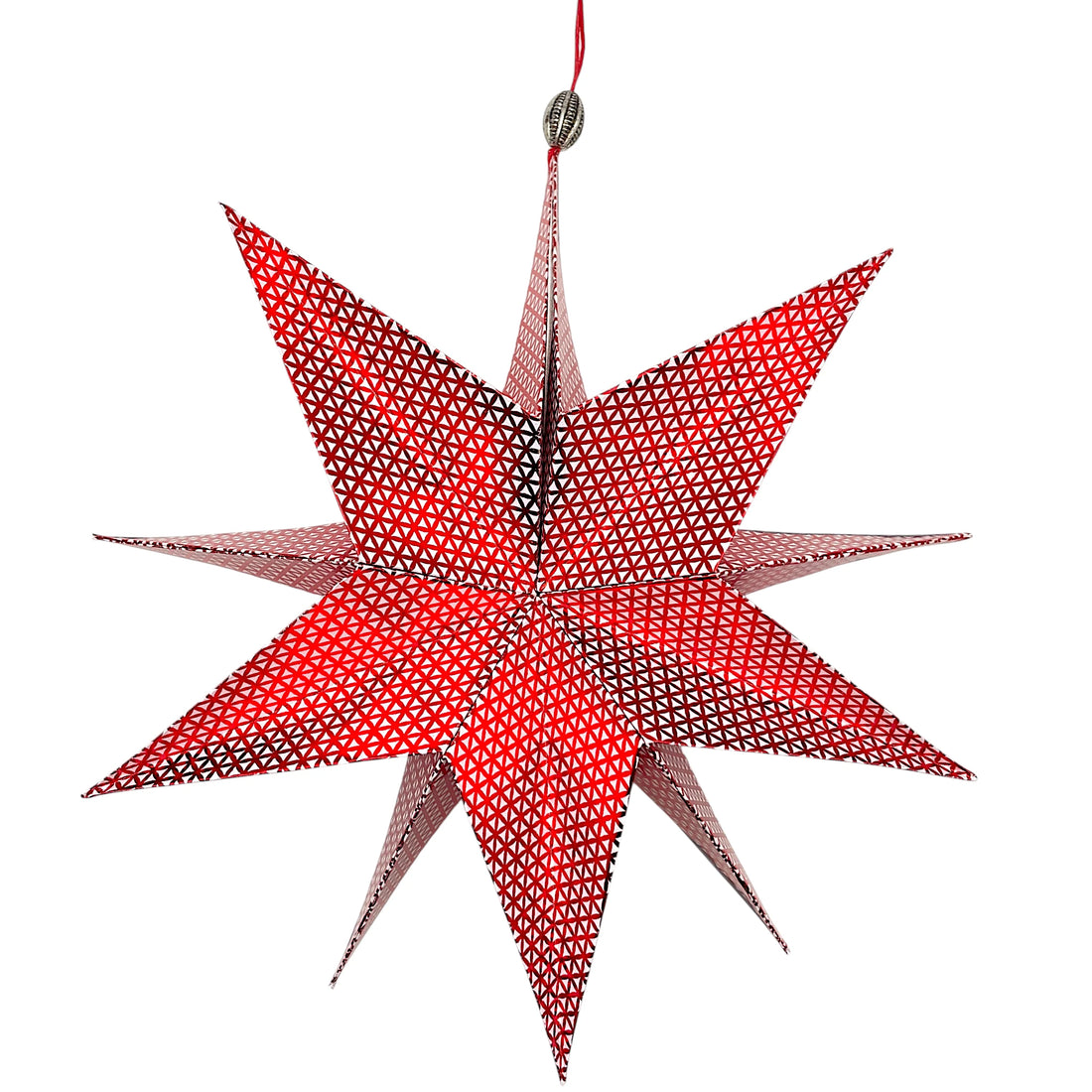 Handgefalteter Papierstern Delta XL als dekorativer Weihnachtsstern aus hochwertigem Papier.