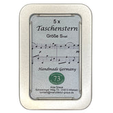 Taschenstern Noten Mini in Silber mit dekorativem Notendruck