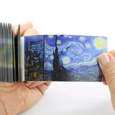 Daumenkino mit Blättereffekt und Kunstwerken von Vincent van Gogh.